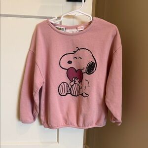 Peanuts Pink Snoopy Heart Sweatshirt